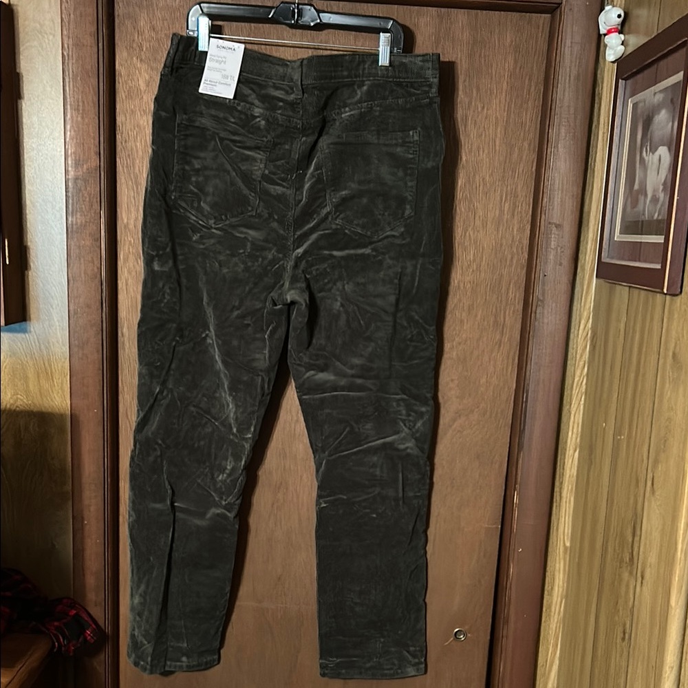 Sonoma Goods For Life  Dark Green Corduroy Sz 16w tall